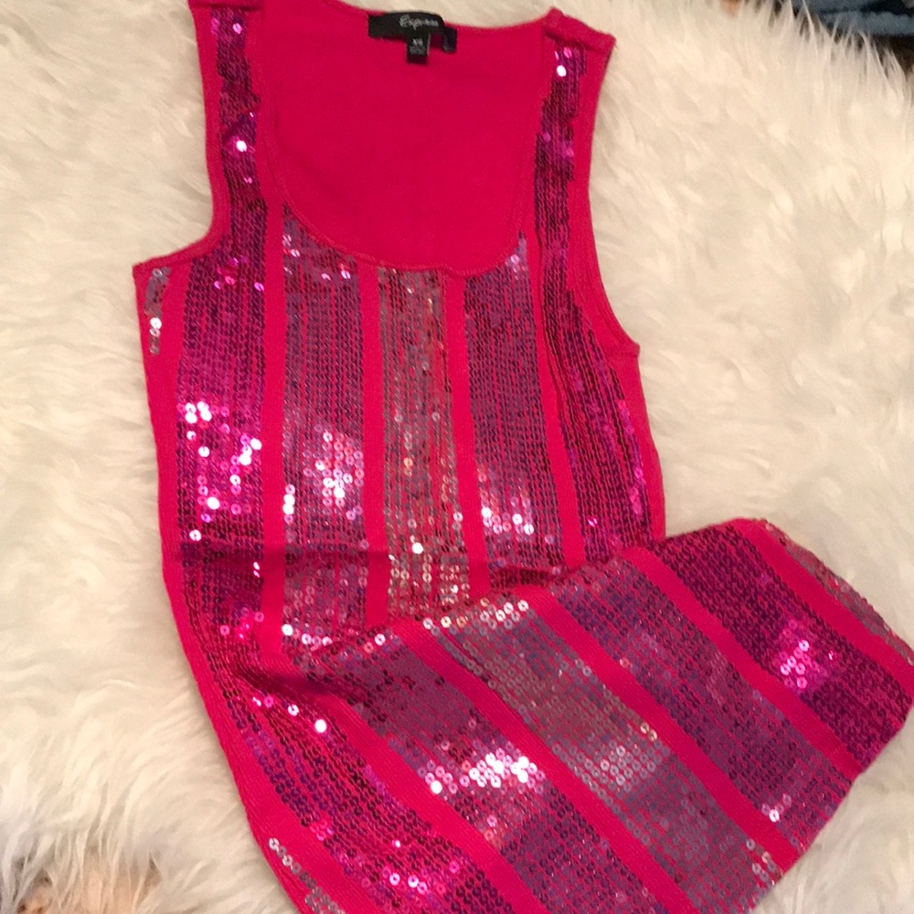 Express pink tank xs